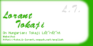 lorant tokaji business card